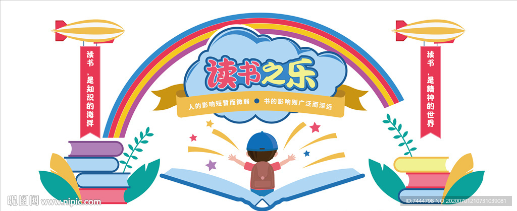 校园幼儿园读书文化墙