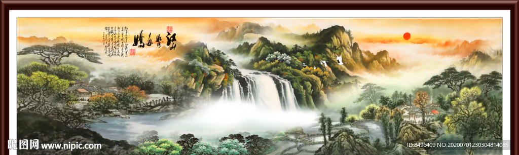 山水画国画山水画