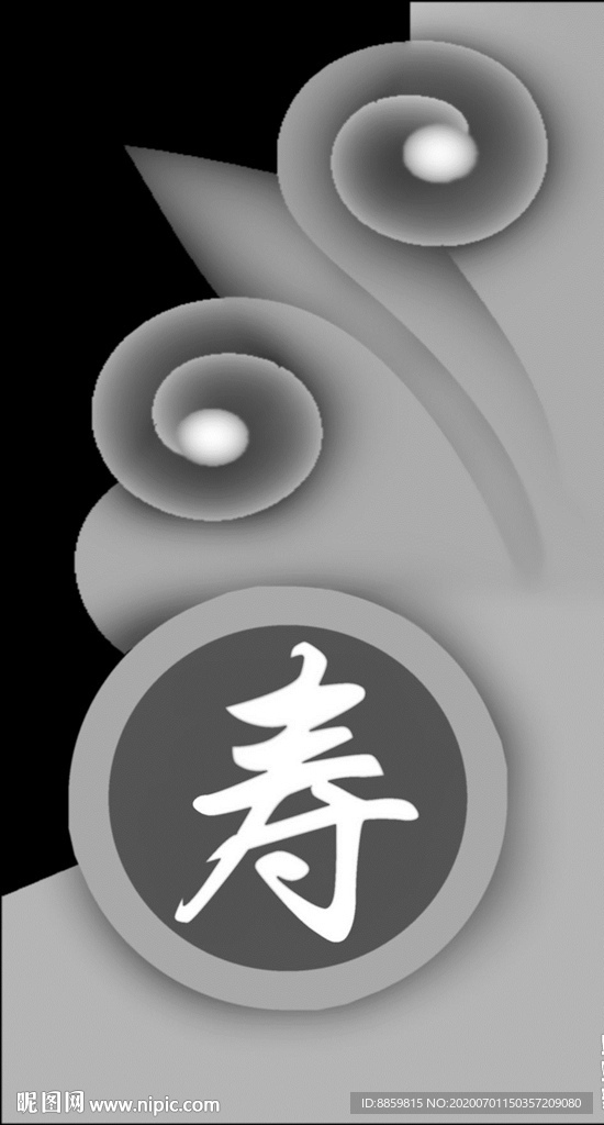 精雕 灰度 雕刻 浮雕 抱鼓图