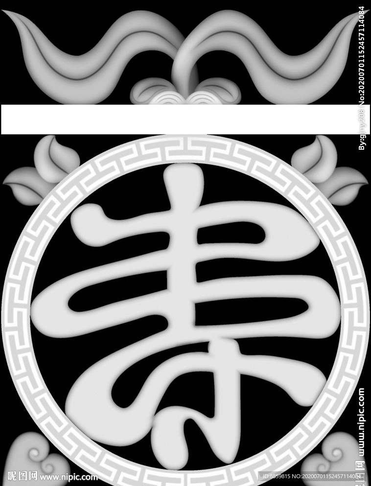 精雕 灰度 雕刻 浮雕 抱鼓图