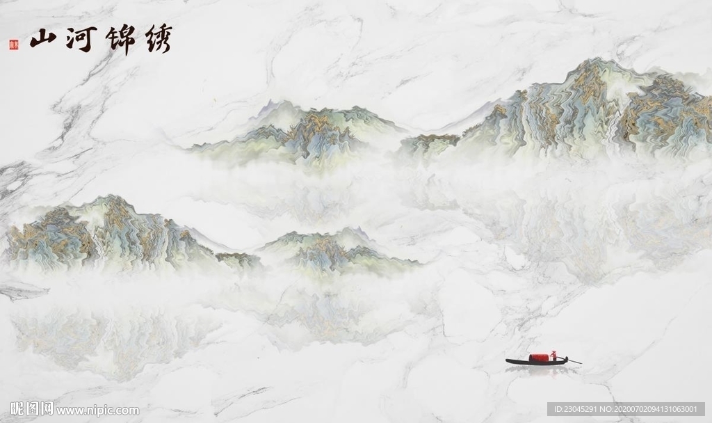 江山如画一时多少豪杰背景墙