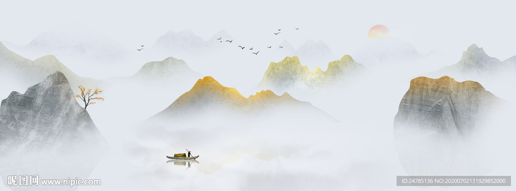 巨幅中式山水画