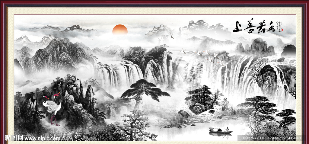 山水画 水墨山水画 意境山水画