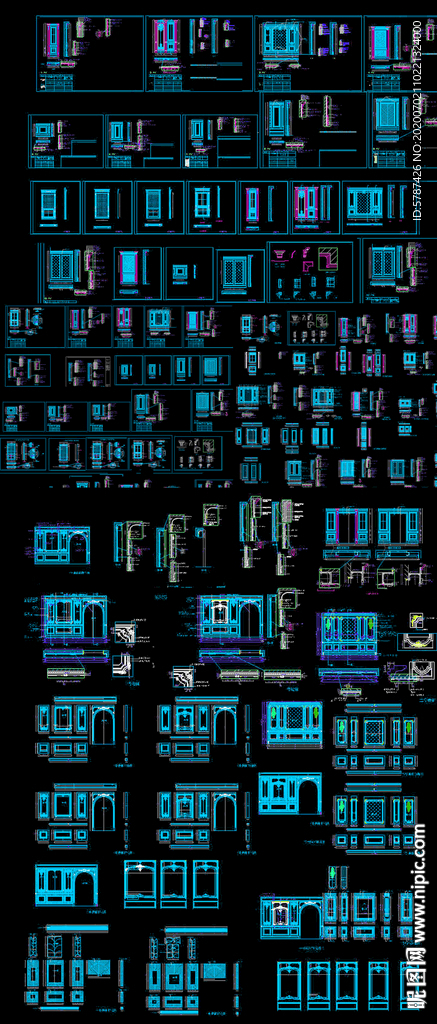 法式护墙板cad