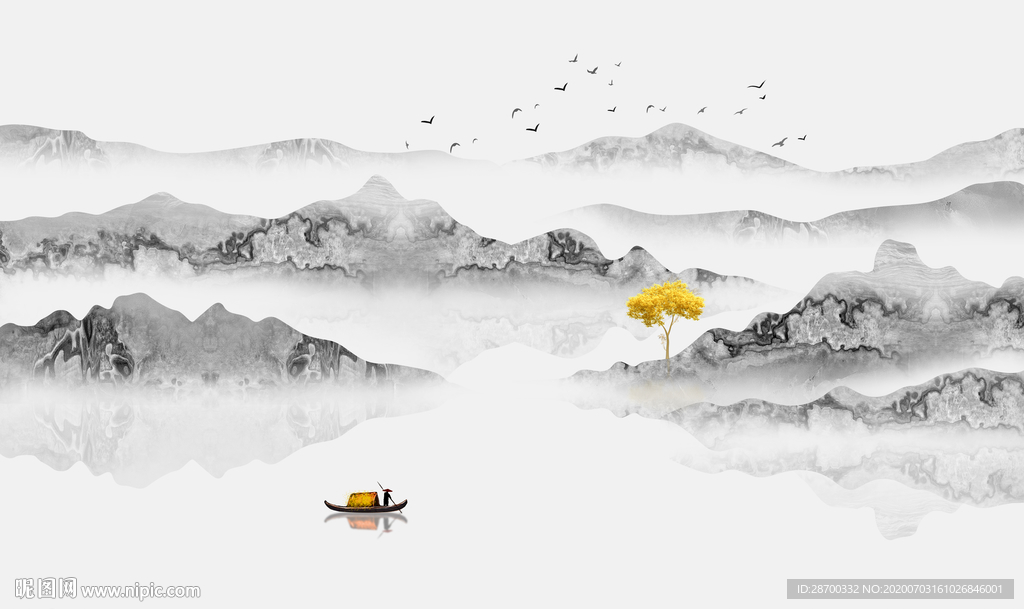 新中式山水画