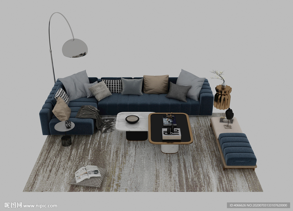 高端沙发3d模型