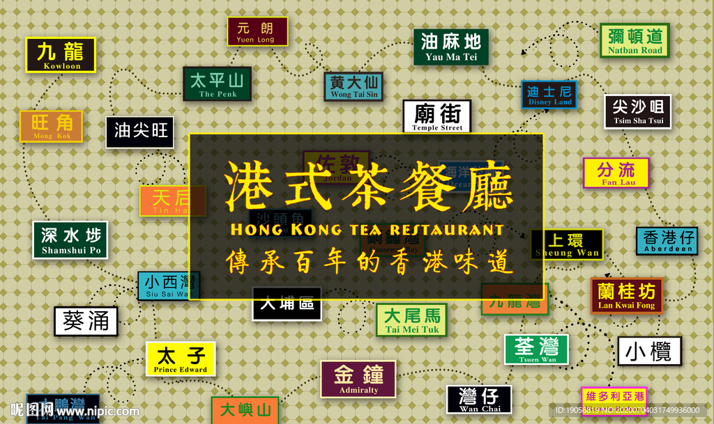 港式茶餐厅创意街牌