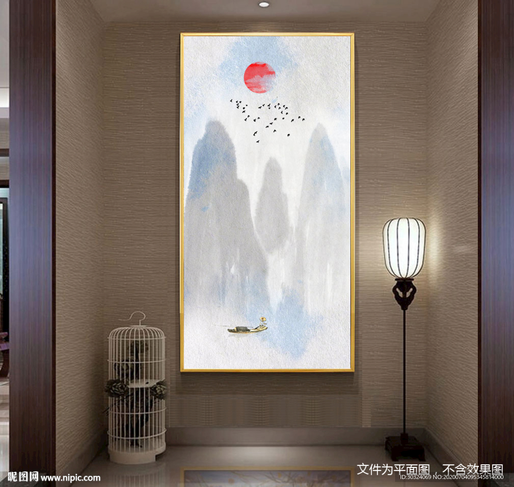 中式山水玄关