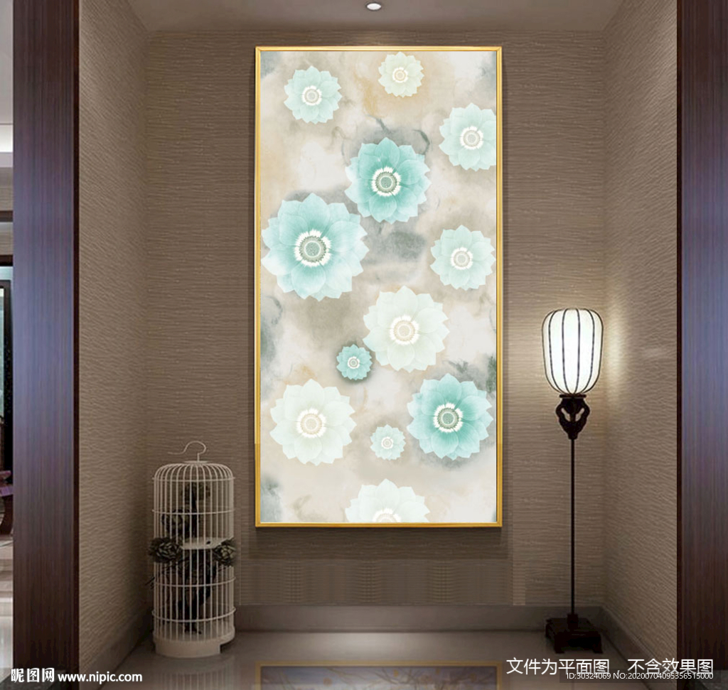 中式花朵玄关