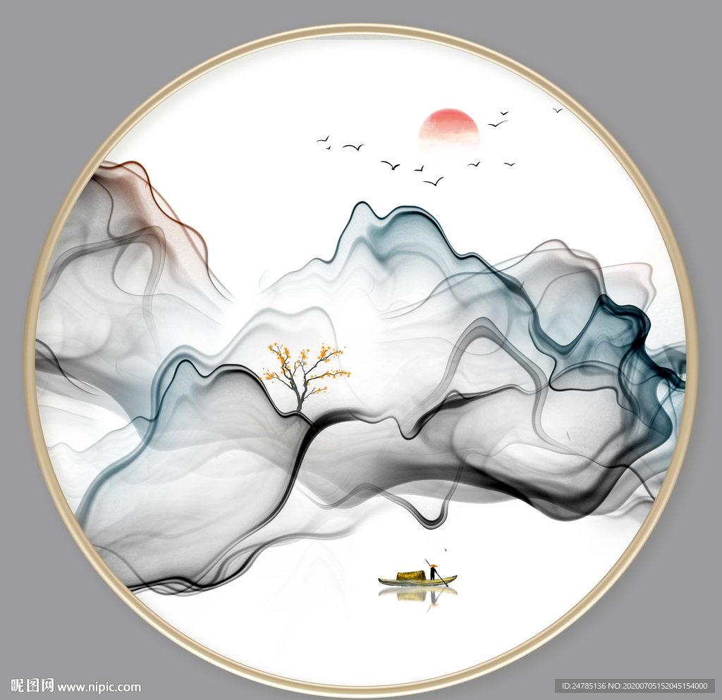 中式山水装饰画