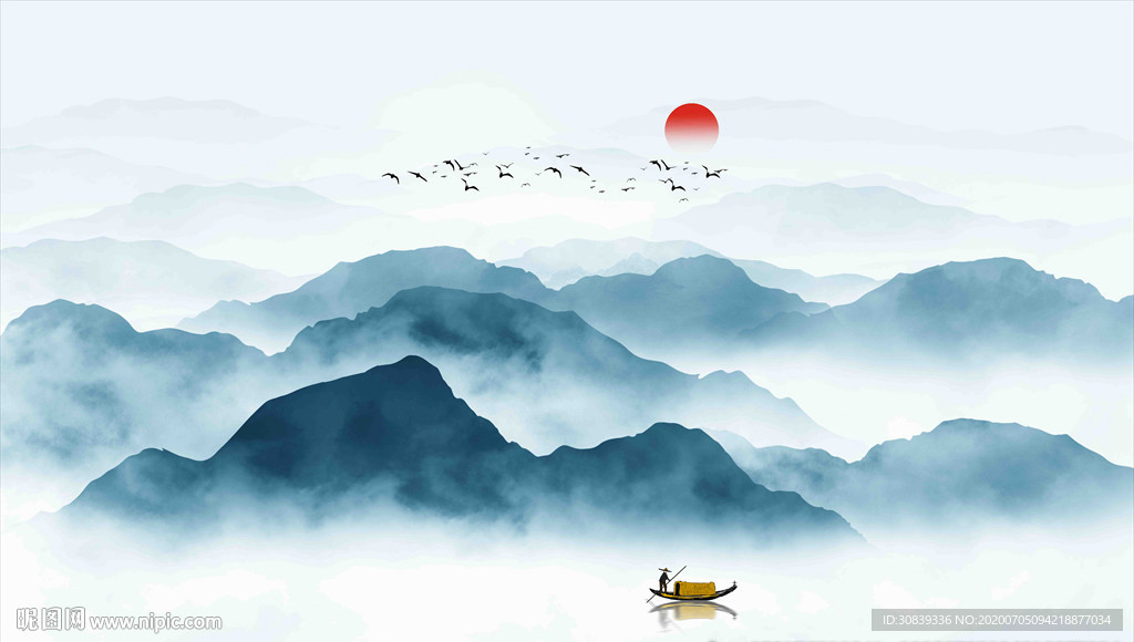 水墨山水画