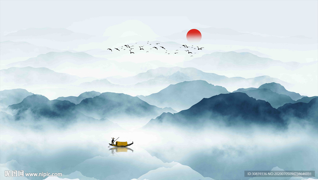 山水画 山水 水墨山水