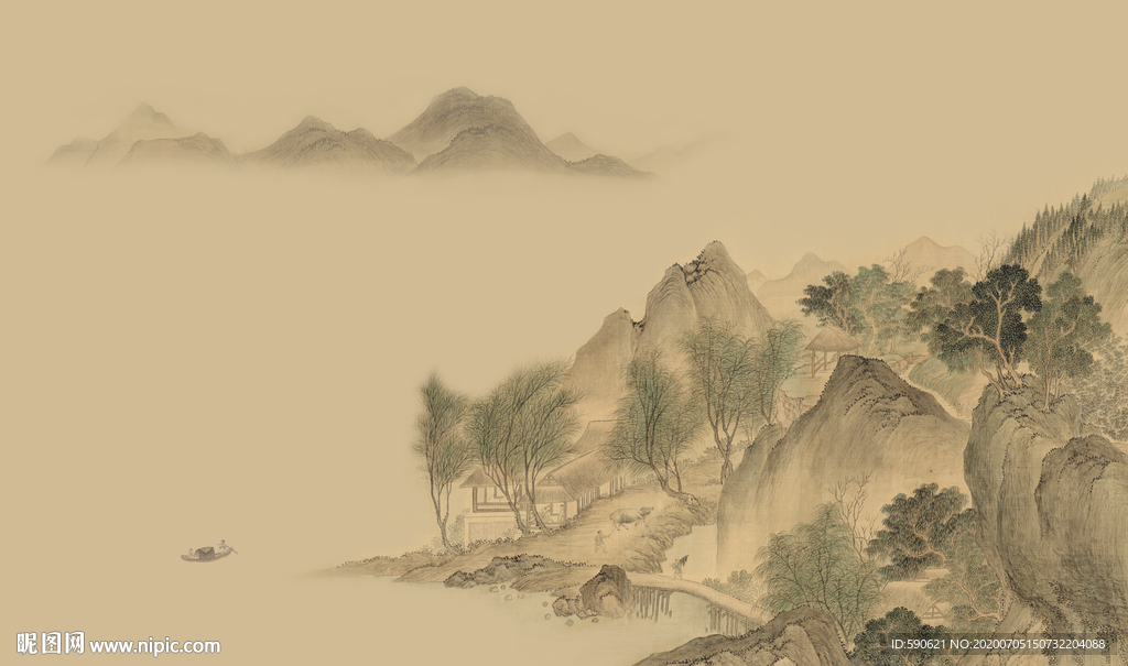 新中式背景墙