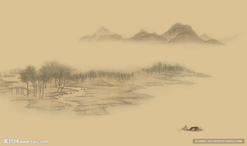 新中式背景墙
