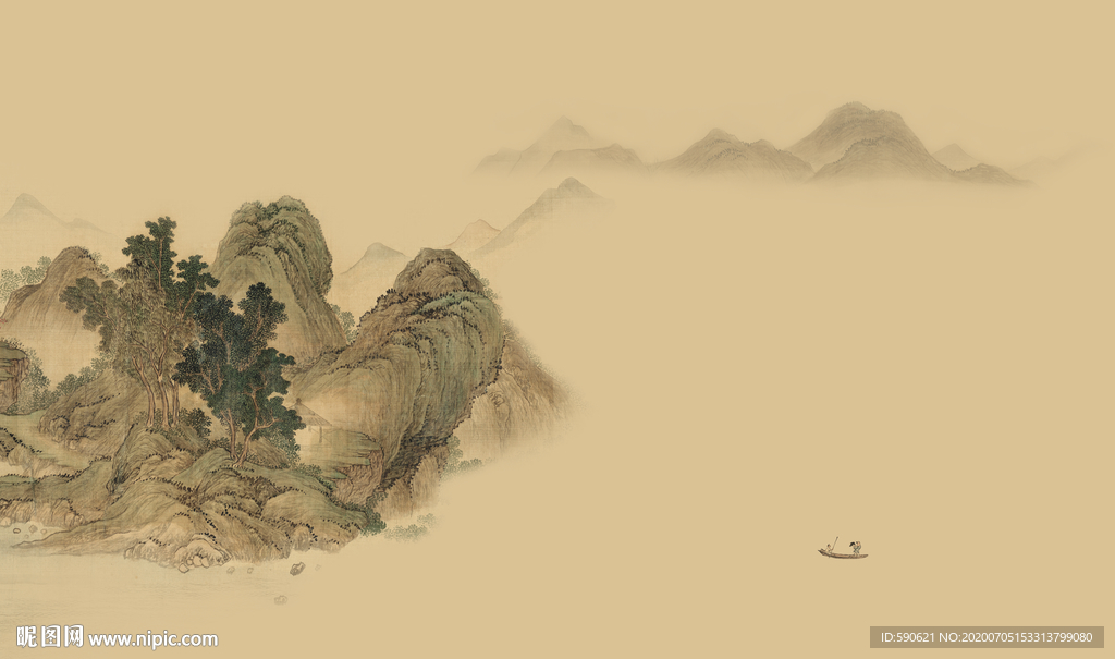 新中式背景墙