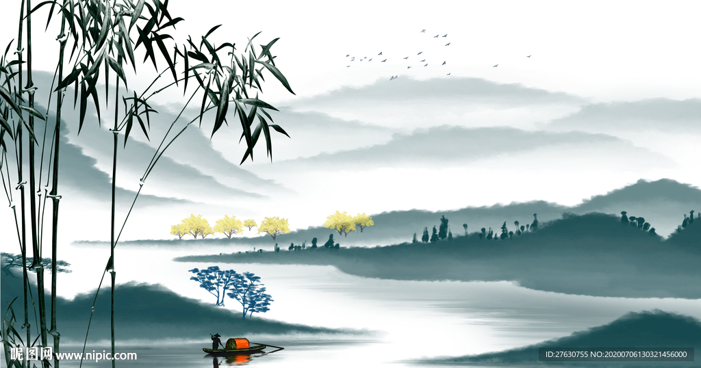 新中式电视背景墙