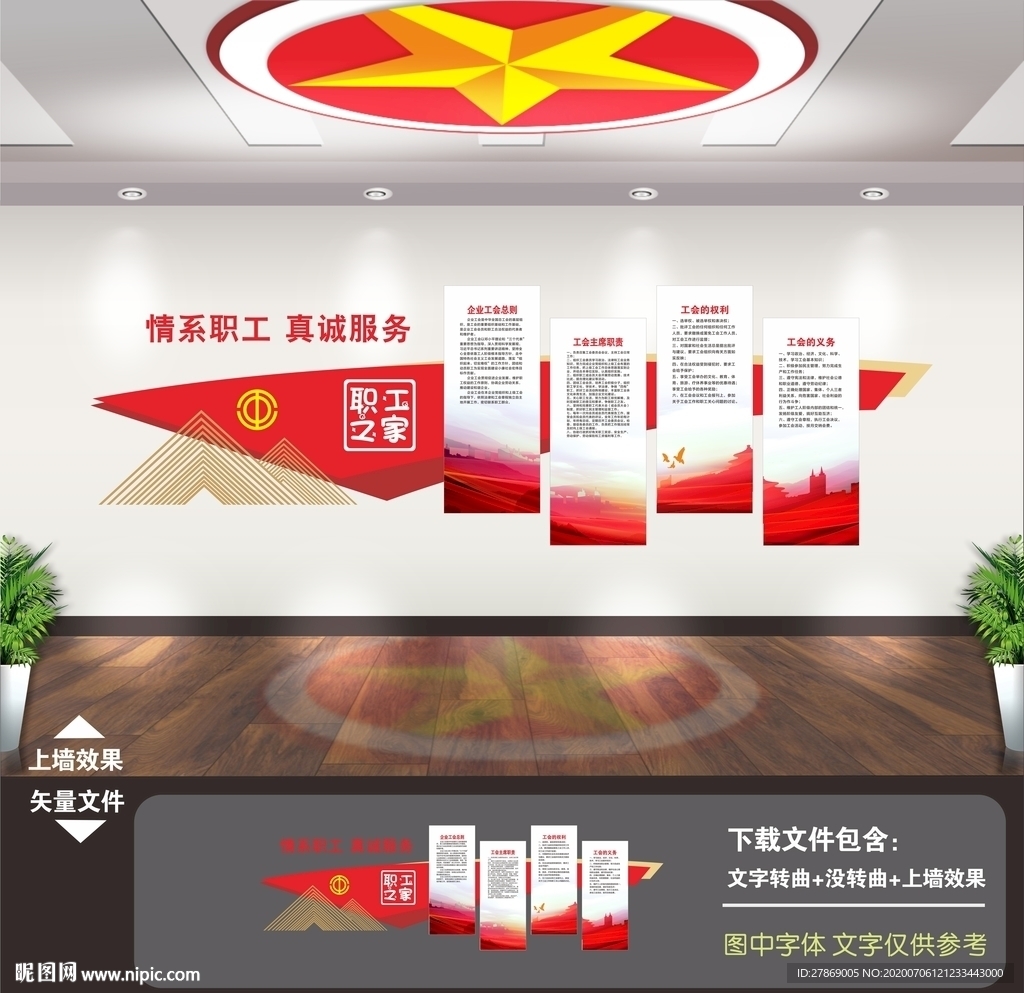 工会职能 工会展板