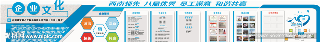 八局文化墙办公区