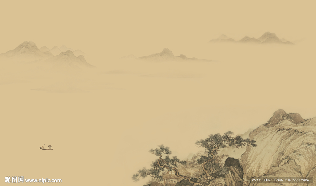 新中式背景墙