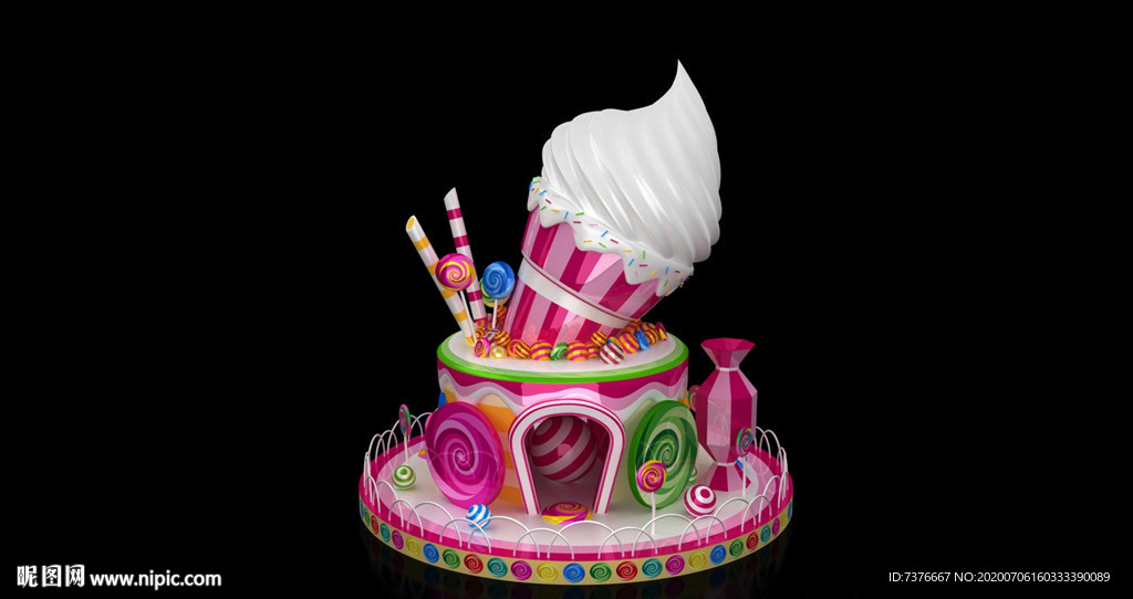 冰激凌美陈dp  城堡