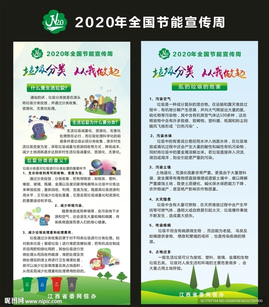 节能宣传周垃圾分类从我做起