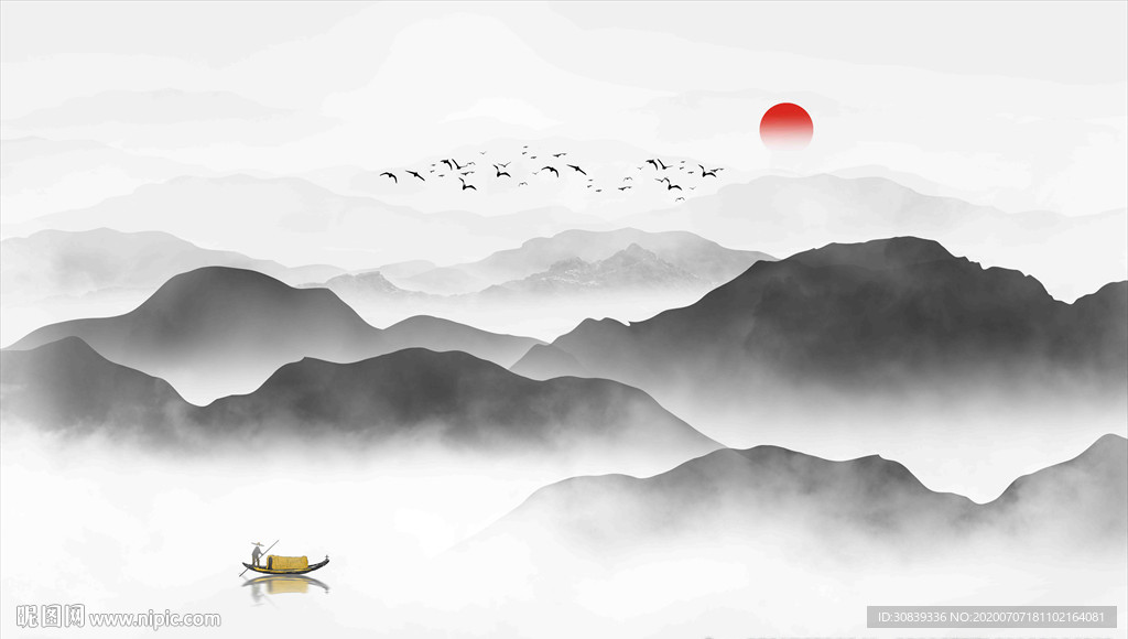 新中式山水画