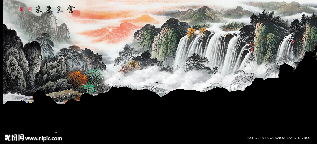 山水画国画山水画