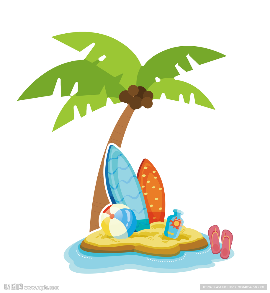 夏日海滩夏威夷合影背牌