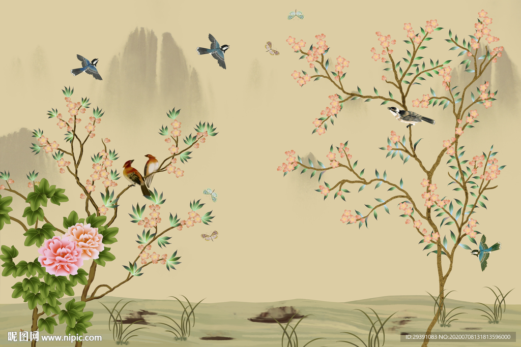 花鸟工笔画图片