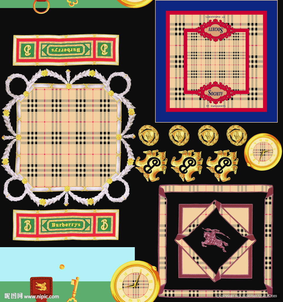 巴宝莉 数码印花