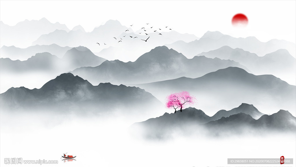 新中式山水画