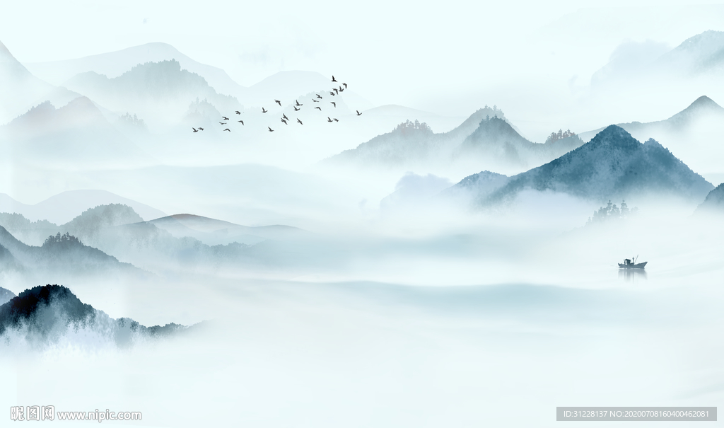简约山水装饰