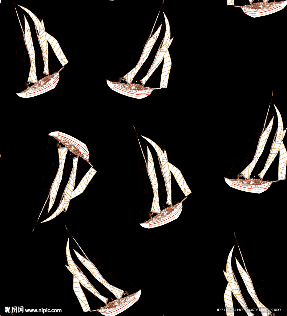 帆船图案