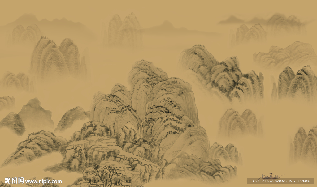 新中式背景墙