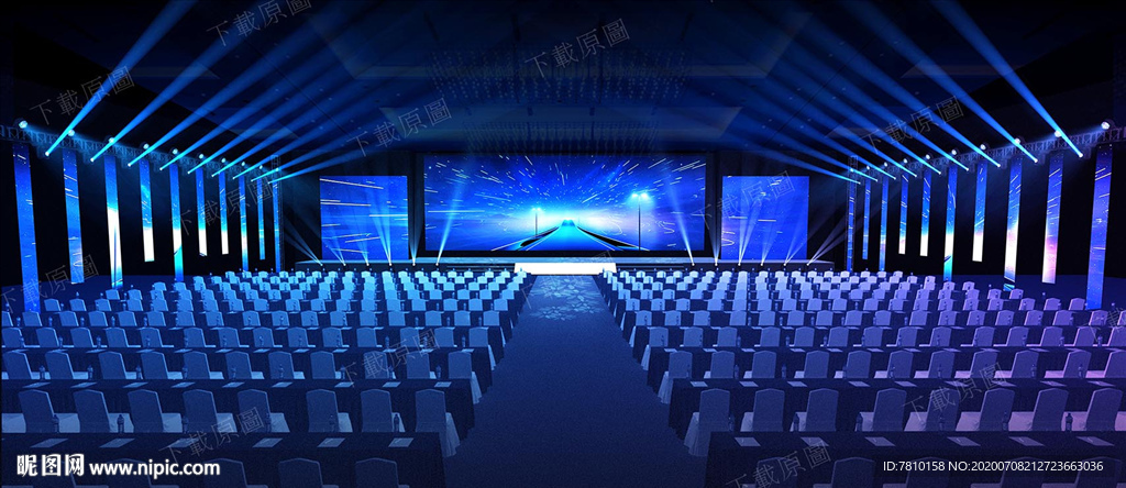 会议舞台效果图
