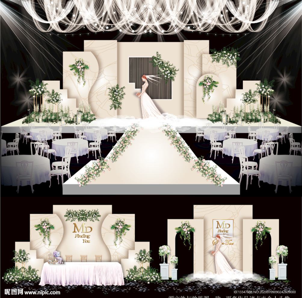 婚礼喷绘效果图