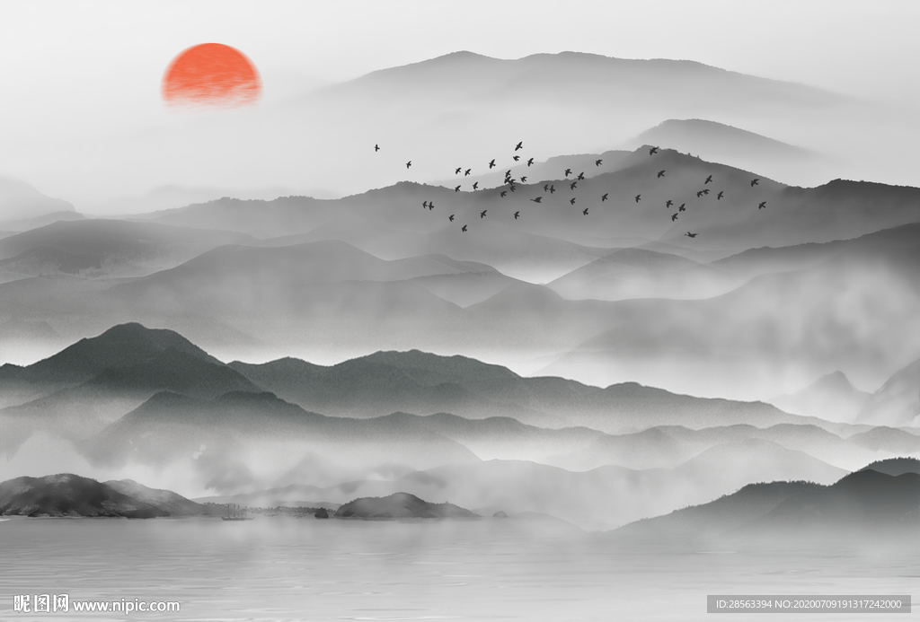 新中式山水画
