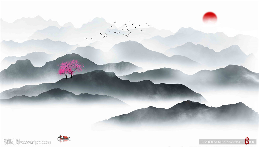水墨山水画