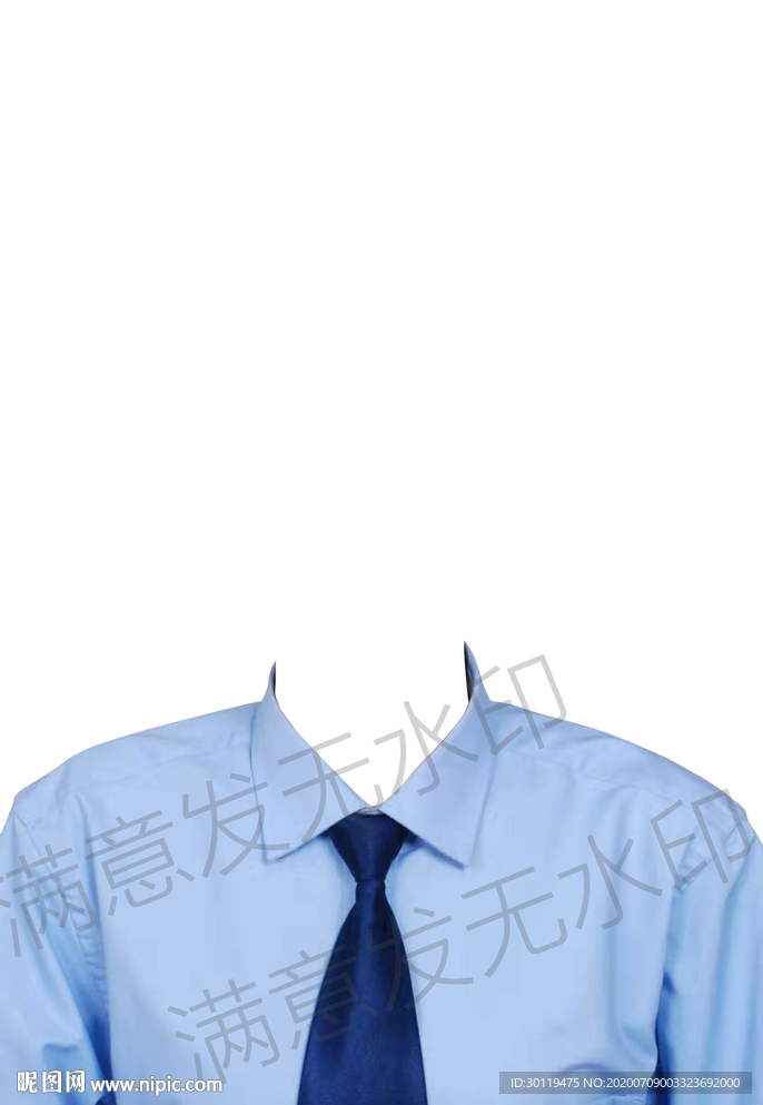 证件照蓝色衬衫