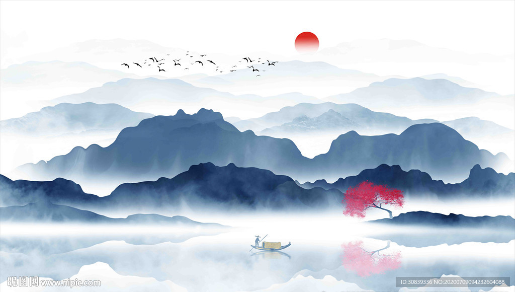 水墨山水画