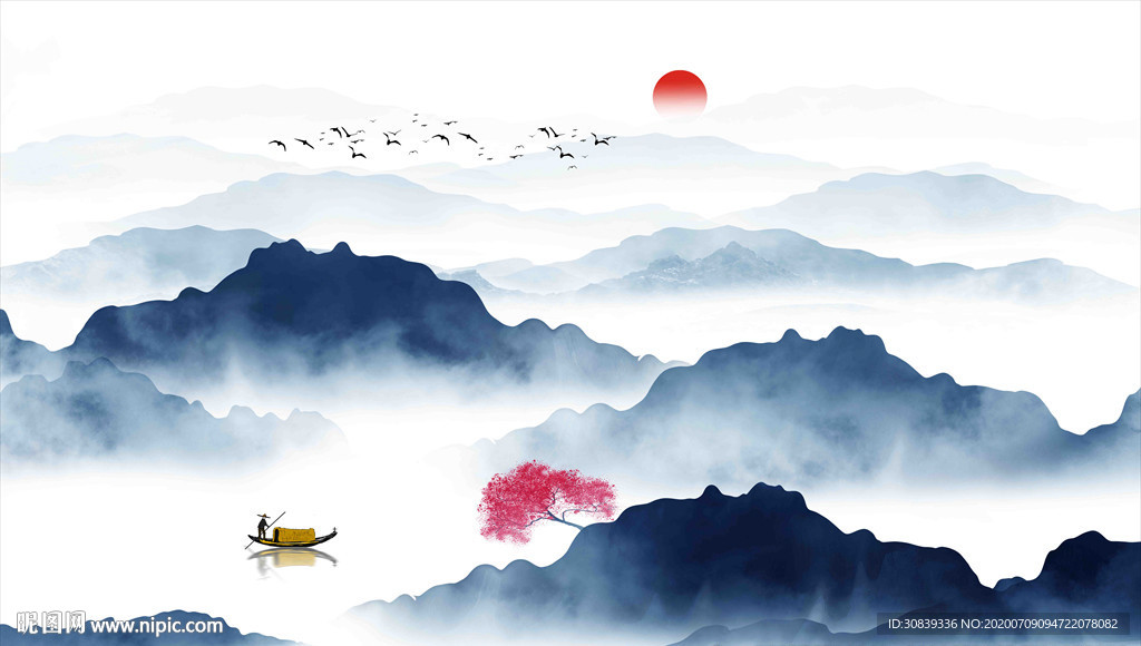 水墨山水画