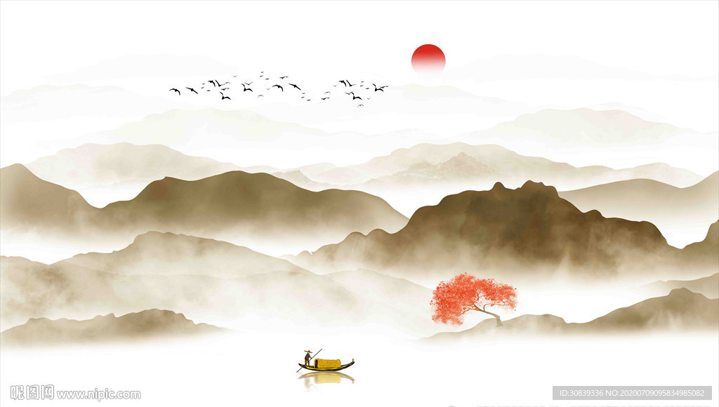 古典山水画复古山水