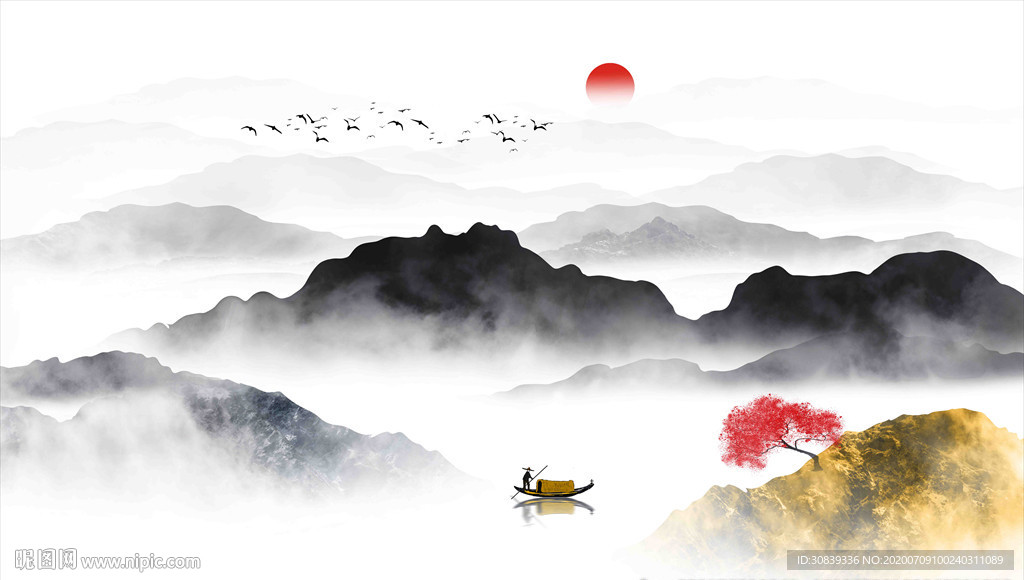 抽象山水画