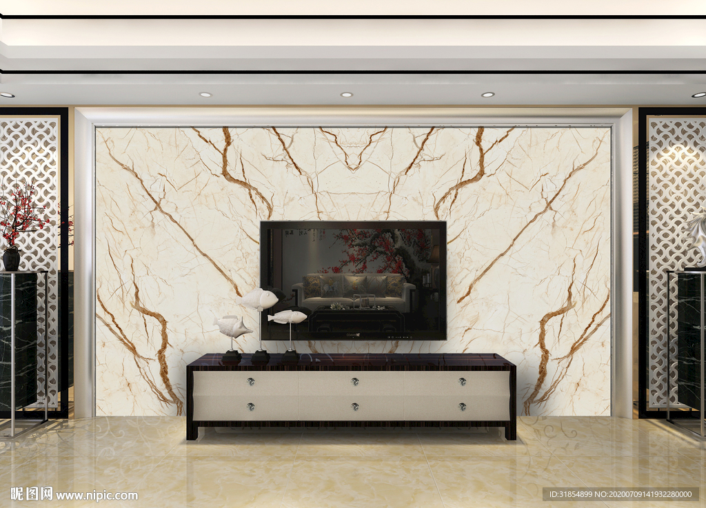 简约大理石背景墙