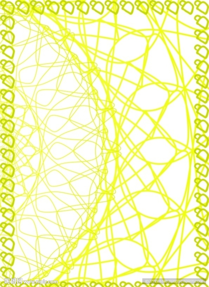 荧光黄 认证书底纹