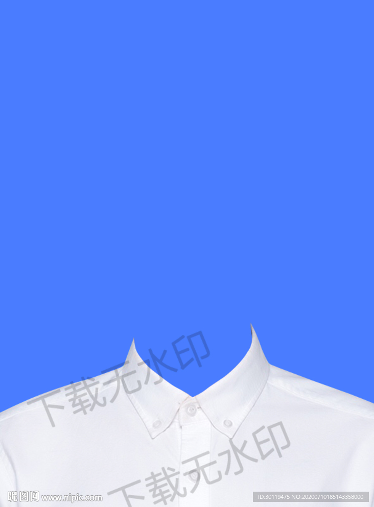 证件照白衬衫