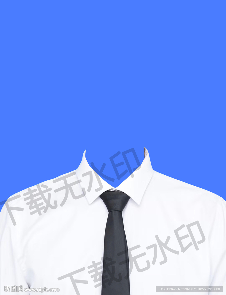 男生证件照白衬衫