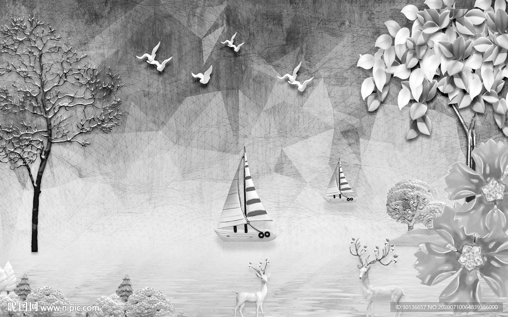 欧式大气装饰画 TIF分层