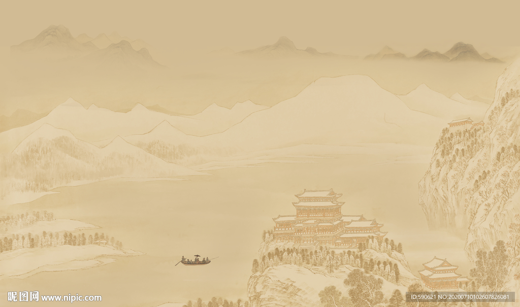 新中式背景墙