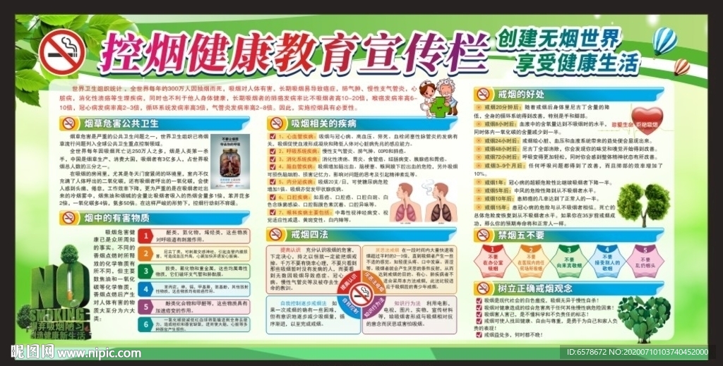 控烟健康教育宣传栏